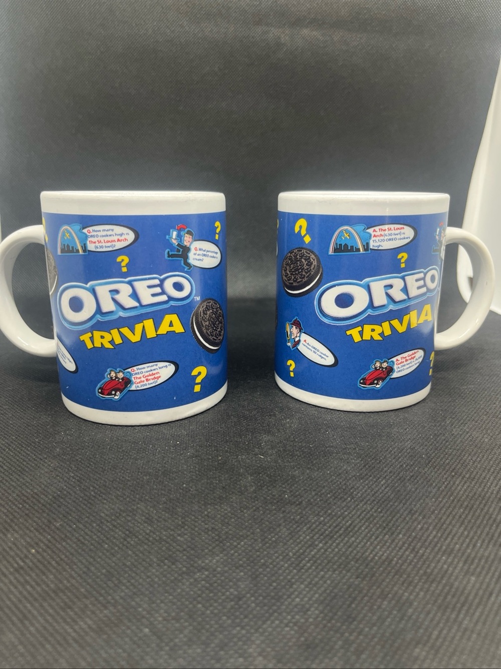 OREO Trivia Blue Ceramic Mug - Set of 2